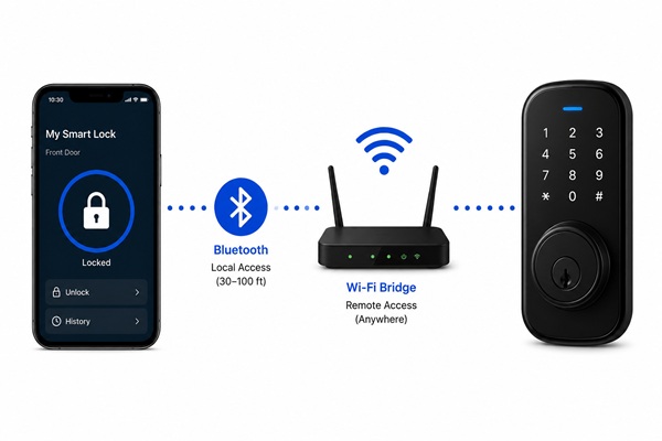 Smart lock connectivity diagram